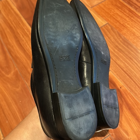 100% Authentic Hugo Boss Men’s Shoe/Slip on Loafer black leather size 9/UK 8 - Picture 4 of 7